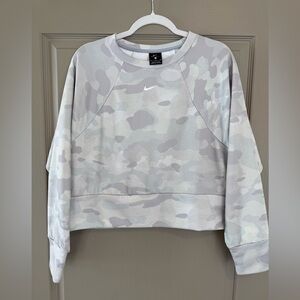 Nike Dri-Fit Women's Light Gray Camo Sweatshirt